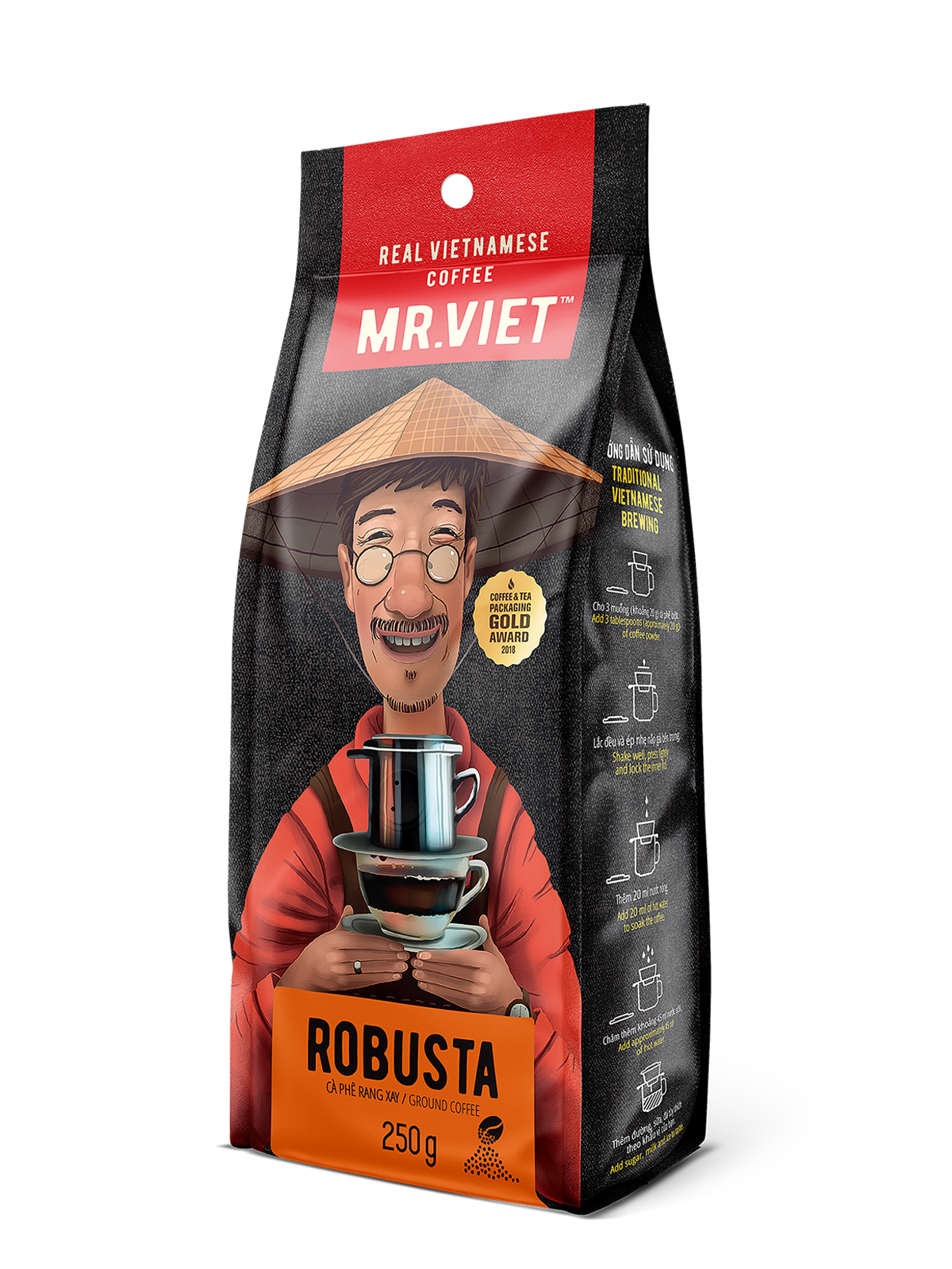 Mr. Viet Robusta jauhettu 250g - Image 3
