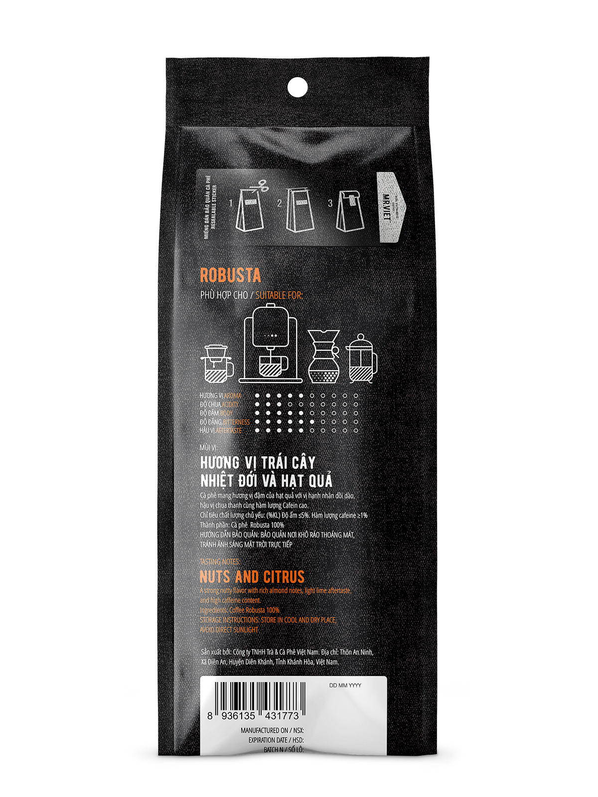 Mr. Viet Robusta jauhettukahvi 250g - Image 3