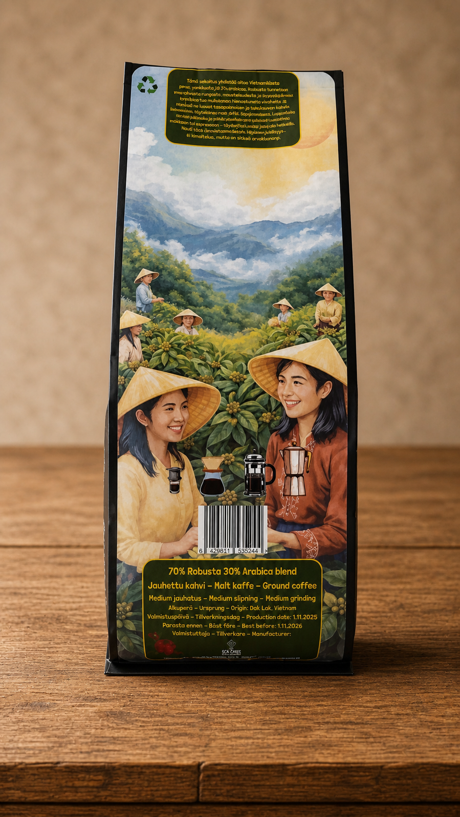 Ca Phe Kuppi Blend jauhettu 250g - Image 3