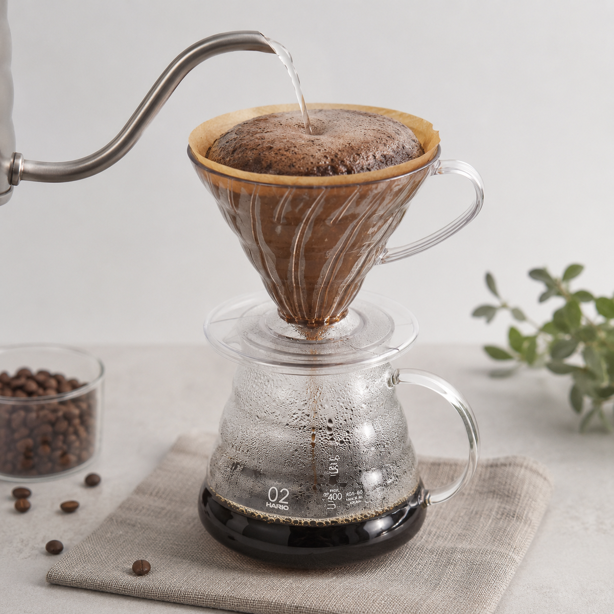 Hario V60 Dripper kirkas muovi koko 02 - Image 3