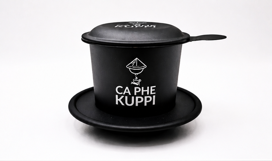 Phin suodatin Ca Phe Kuppi alumiini 115ml, musta
