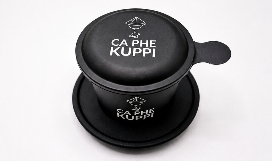 Phin suodatin Ca Phe Kuppi alumiini 115ml, musta - Image 2