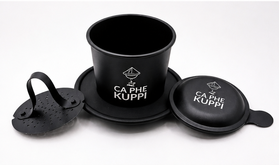 Phin suodatin Ca Phe Kuppi alumiini 115ml, musta - Image 3